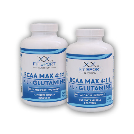 2x BCAA MAX 4:1:1 + L-glutamin 240 kapszula
