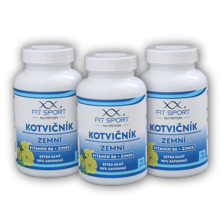 3x Tribulus terrestris 90% + B6-vitamin + Cink 90 kapszula