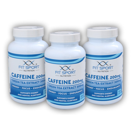 3x Koffein 200mg + Zöld tea kivonat 300mg 120 kapszula