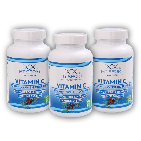 3x C-vitamin 1000 mg csipkebogyóval 120 zöldség tabletta