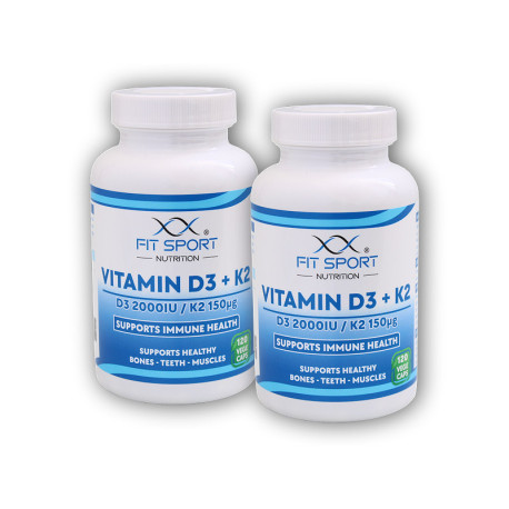2x D3 + K2 vitamin 120 zöldség kapszula