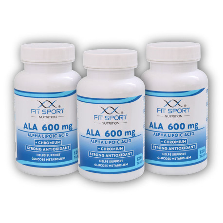 3x ALA 600mg alfa-liponsav + króm 120 tabletta - alfa-liponsav