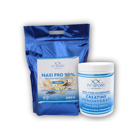 Maxi Pro 90% 2500g + Kreatin 550g INGYENES - kókuszos fehér csokoládé