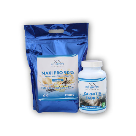 Maxi Pro 90% 2500g + Karnitin Taurin 120 zöldséges sapka - csokoládé