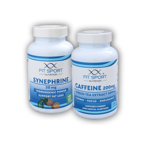 Koffein 200mg + Zöld tea 300mg 120 kapszul + Szinefrin 20mg 100 zöldségtabletta