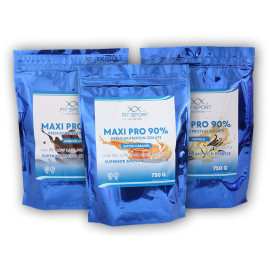 3x Maxi Pro 90% 750g - fehér csokoládé kókusz
