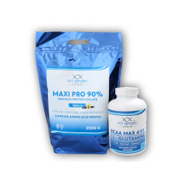 Maxi Pro 90% 2500g + BCAA 4:1:1 240cps - vanília
