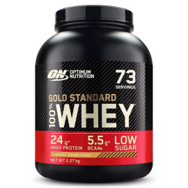 Optimum Nutrition 100% Whey Gold 2270g Karamell karamell fudge