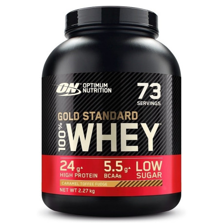 Optimum Nutrition 100% Whey Gold 2270g Karamell karamell fudge