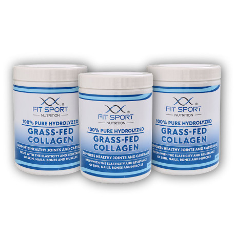 3x 100% tisztaságú hidrolizált fűvel táplált kollagén 400g - hidrolizált kollagén