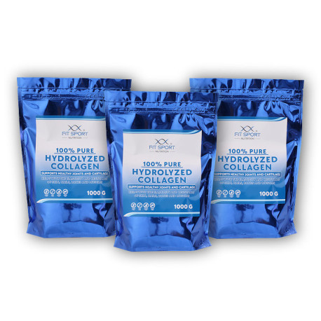 3x 100% tiszta hidrolizált kollagén 1000g + hidrolizált kollagén
