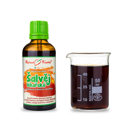 Zsálya - Gyógynövényes cseppek (tinktúra) Növények lelke 50 ml