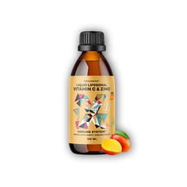 KIDS Folyékony Liposzómális C-vitamin és Cink 150ml - mango
