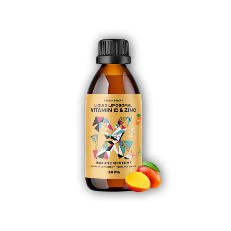 KIDS Folyékony Liposzómális C-vitamin és Cink 150ml - mango
