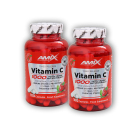 2x C-vitamin 1000mg + Rose Been 100 cps
