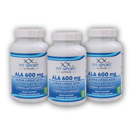 3x ALA 600mg alfa-zsírsav + B1,B5,B6-vitamin 120 zöldségsapka