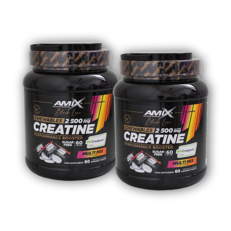 2x Black Line kreatin creapure 2500mg 60 rágótablet Cukormentes multi
