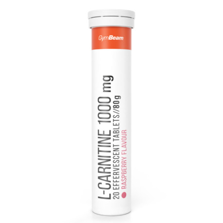 L-karnitin 1000 mg pezsgő - GymBeam - málna - 20 tablet.