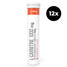 L-Karnitin 1000 mg Pezsgő - GymBeam - Málna - 12 x 20 tablet