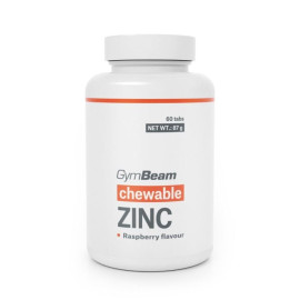Cink – szívó tabletták – GymBeam – málna – 60 tablet.