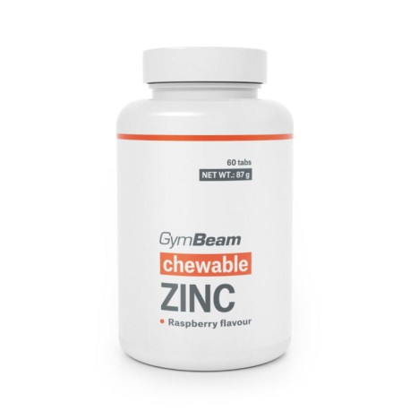 Cink – szívó tabletták – GymBeam – málna – 60 tablet.