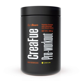 CreaFue Edzés előtt - GymBeam - citrom-lime - 450 g