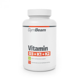 Vitamin D3+K1+K2 - GymBeam - íztelenül - 60 zacsk.