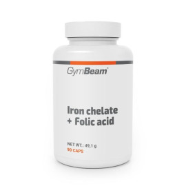 Vas kelát + folsav - GymBeam - 90 zacskó.