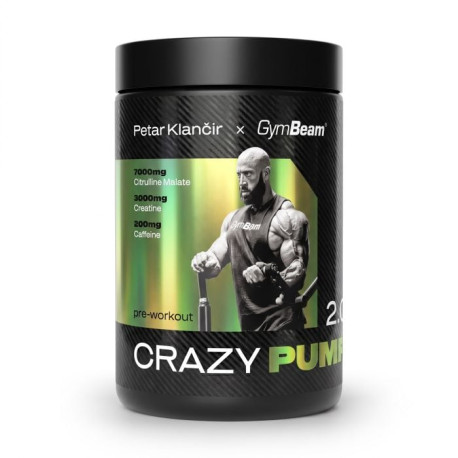 Edzés előtti stimuláns Crazy Pump 2.0 - GymBeam - zöld alma