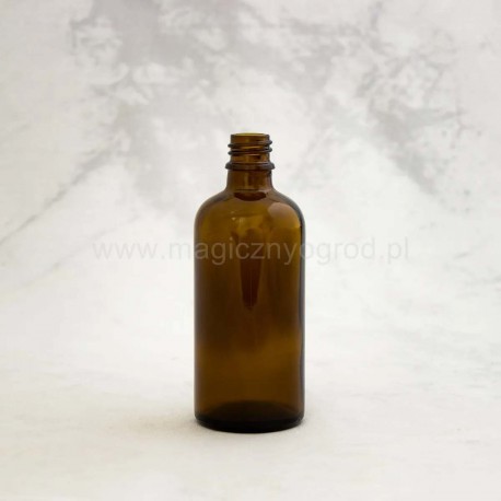 Barna üvegpalack - 100 ml, belső átmérője 18 mm