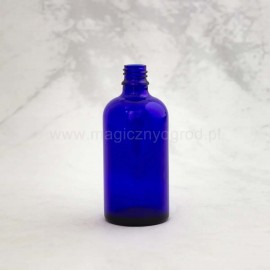 Kék üvegpalack - 100 ml, belső átmérő 18 mm