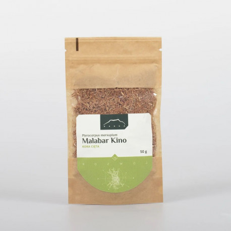 Malabar kino kéreg - Pterocarpus marsupium - 50g apróra vágva