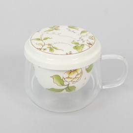 Üvegbögre porcelánlikőrrel