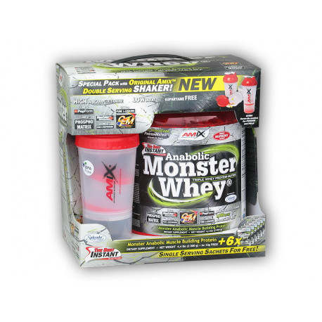 Anabolic Monster Whey 2200g + Monster Shaker - eper-banán