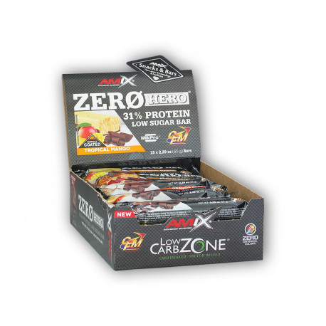 15x Zero Hero alacsony fehérjetartalmú alacsony cukortartalmú szelet 65g - Csokoládés kókuszdió