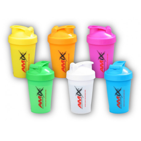 Shaker Mini color 400ml - shaker italokhoz - fehér