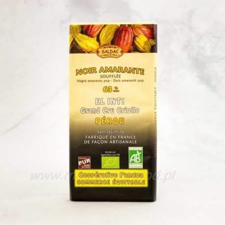 Étcsokoládé 63% kakaó amaránttal