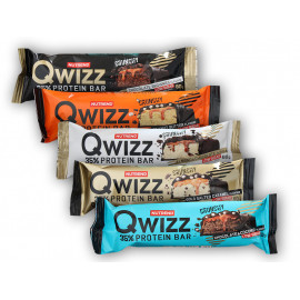 Qwizz 35% fehérjeszelet 60g - málnás csokoládé