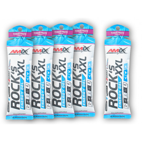 4x Rocks Energy Gel XXL 65g + 1x FREE - erdei gyümölcsök